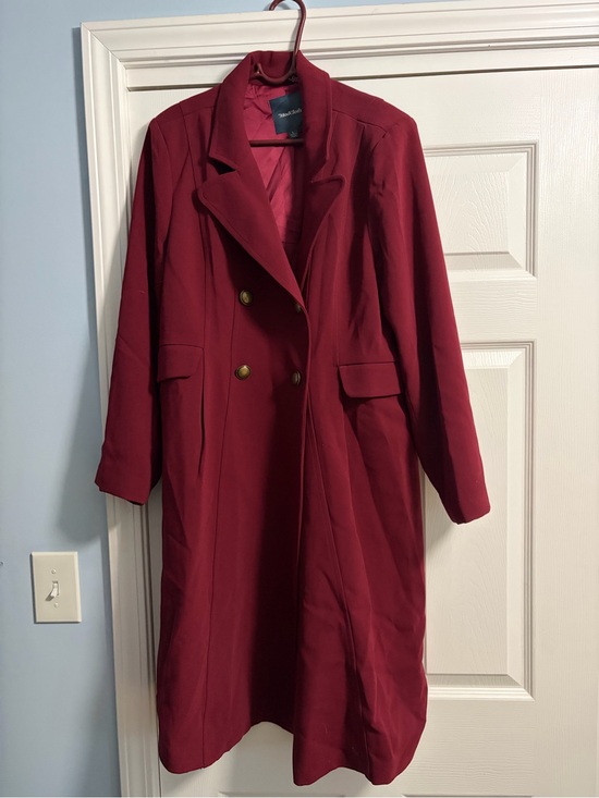 Modcloth Jackets & Blazers - ModCloth Double-Breasted Trench Coat in Burgundy